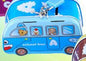 Mealheiro de Metal Autocarro Escolar com Cadeado - Azul