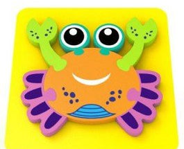 Puzzle em Espuma EVA Animais 16 x 16 cm - Caranguejo