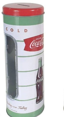 Mealheiro Lata de Metal Tema Coca-Cola 8,5 x 23 cm - Cold