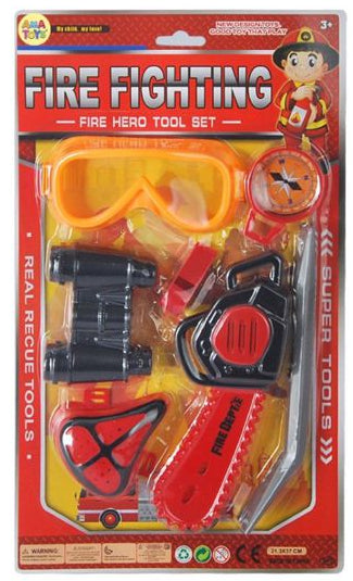 Conjunto Bombeiro Fire Fighting com Óculos 37 x 21 Cm - Binóculos
