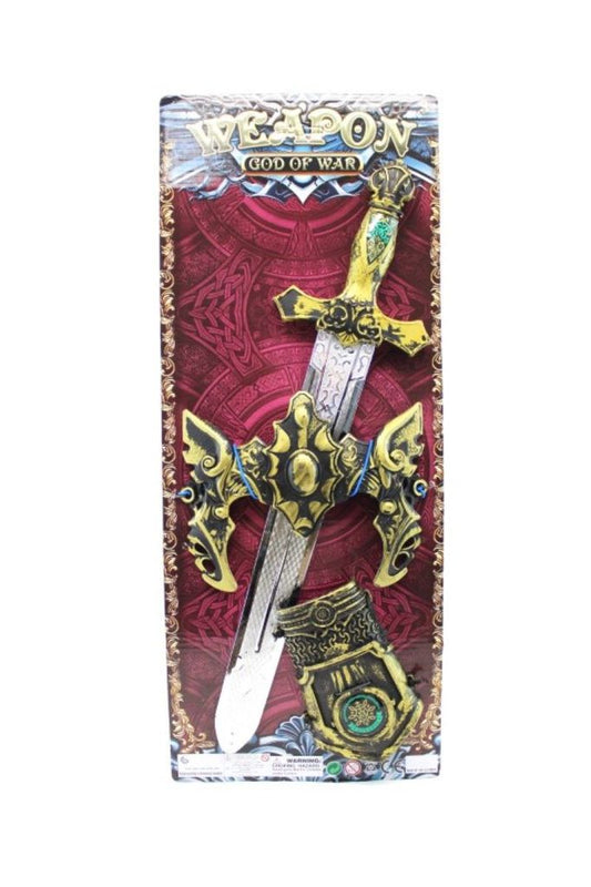 Espada e Braçadeira Douradas 53 x 21 Cm