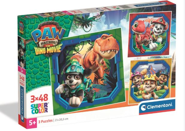 Puzzle Clementoni Patrulha Pata Dino Square 3x48 pçs