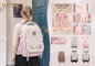Mochila Casual Preta, Roxa, Rosa, Caqui e Azul