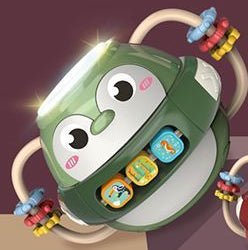 Tambor de Mão Pinguim com Luz e Música - Verde