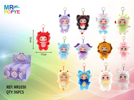 Peluche Porta-Chaves Caixa Surpresa 12 Signos em Posição de Pé