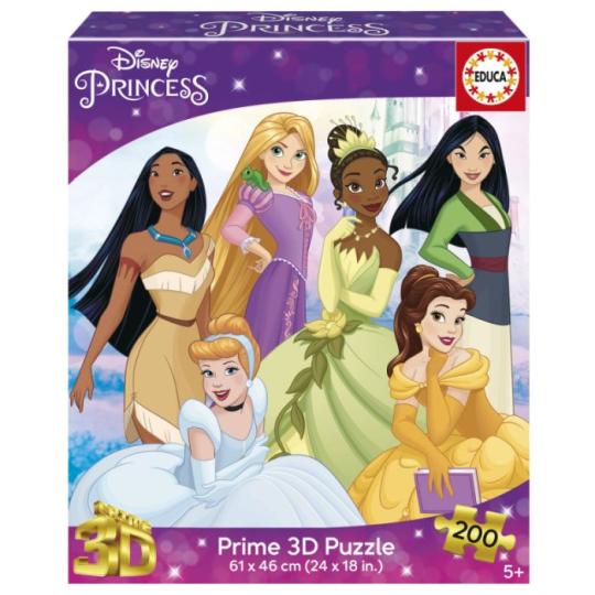 Jogo Educa puzzle 200 Princesas Disney lenticular