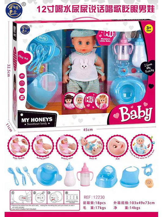Boneco Bebé Multifunções c/ Acessórios