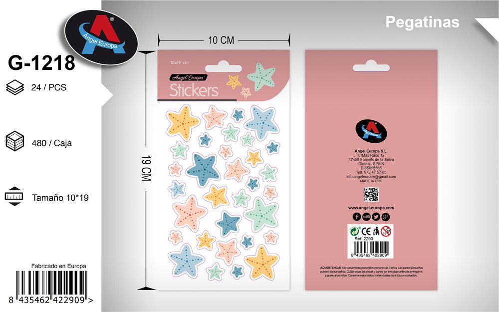 Autocolantes Estrelas 10 x 19 Cm