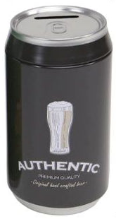Mealheiro Lata de Cerveja 8,5 x 16 cm - Preto