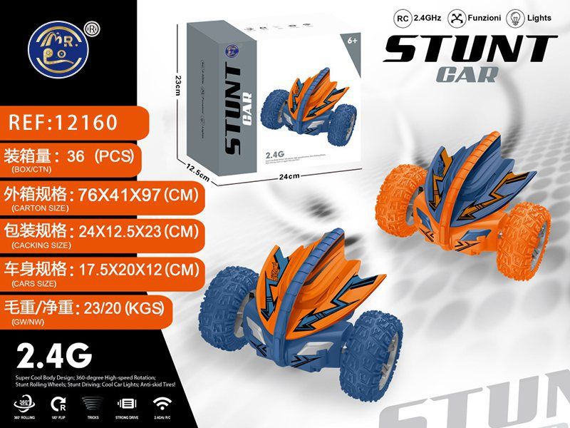 Carro de Acrobacias Stingray Telecomandado 24x12,5x23 CM