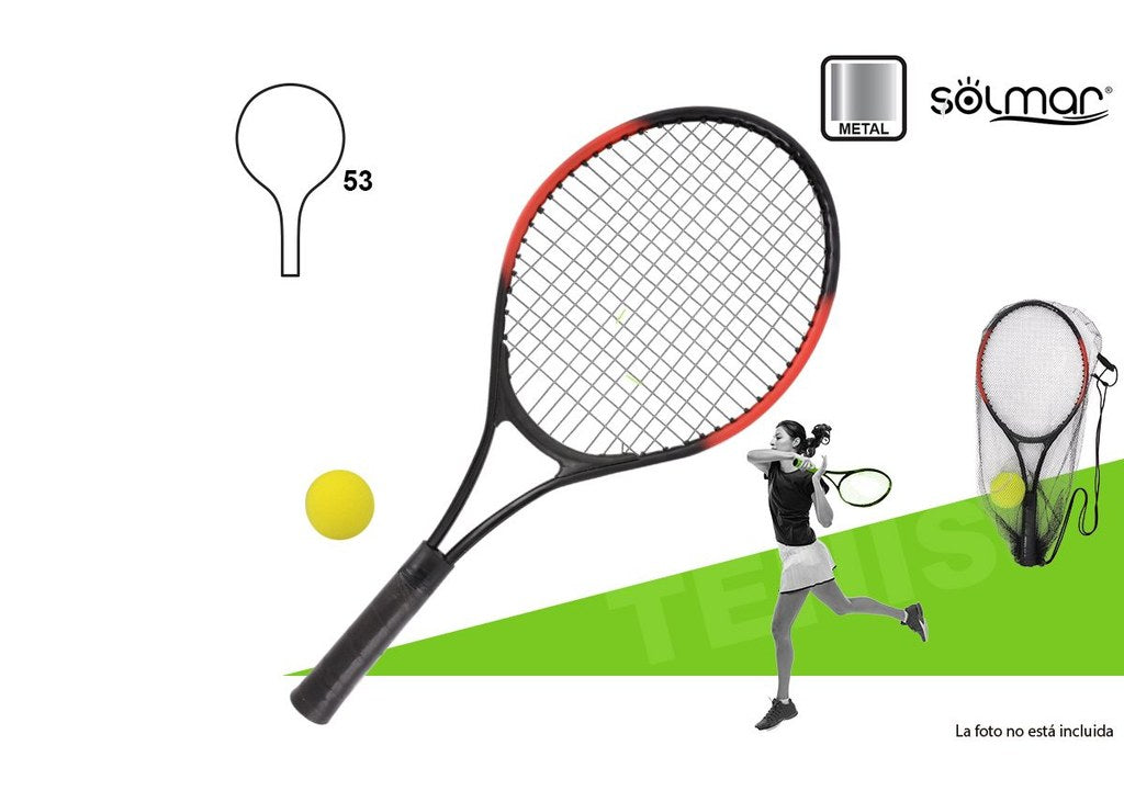 Raquete de Ténis com Bola e Bolsa 53 Cm