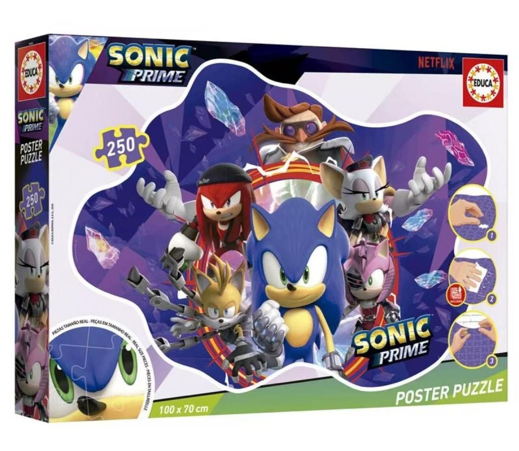 Puzzle Educa Sonic Prime Poster 250 pçs