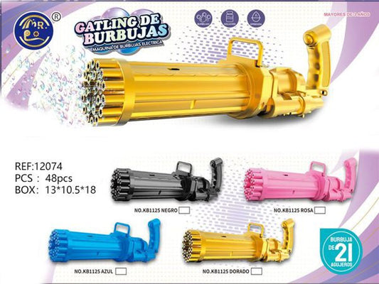 Pistola Automática de Bolhas de Sabão c/ Luz e Som