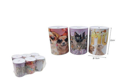Mealheiro de Metal Animais 15 x 22 cm