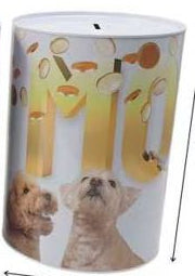 Mealheiro de Metal Animais 15 x 22 cm - Cachorro
