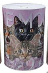 Mealheiro de Metal Animais 15 x 22 cm - Gatos