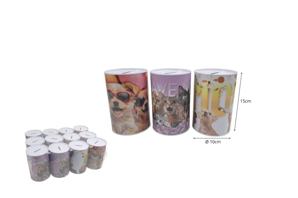 Mealheiro de Metal Animais 10 x 15 cm