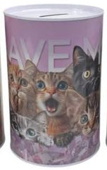 Mealheiro de Metal Animais 10 x 15 cm - Gatos