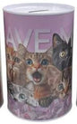 Mealheiro de Metal Animais 10 x 15 cm - Gatos