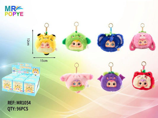 Peluche Porta-Chaves Caixa Surpresa Animais Frutados