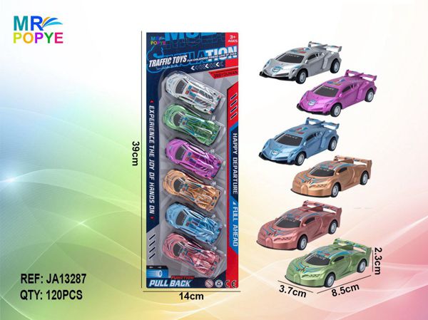 Conjunto de 6 Carros Desportivos