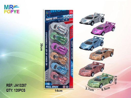 Conjunto de 6 Carros Desportivos