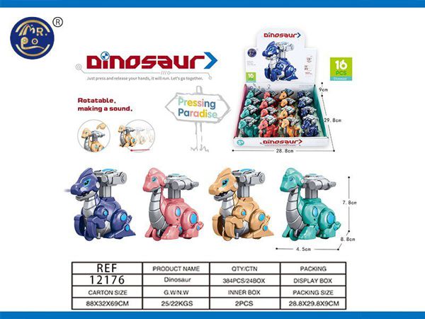 Mini Dinossauro Robot c/ Rodas 10CM