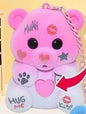 Ursinho de Peluche com Chupeta que Grava Voz e Brilha - Rosa