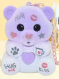 Ursinho de Peluche com Chupeta que Grava Voz e Brilha - Lilás