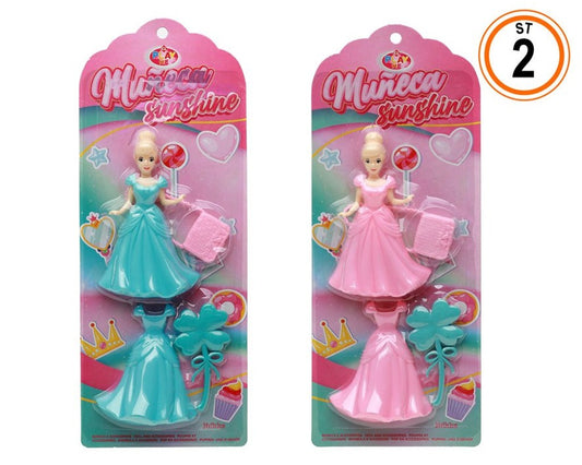 Bonecas Princesa em Blister 32 x 13 x 4 Cm