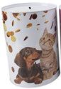 Mealheiro de Metal Animais 15,5 x 22 cm - Cão e Gato