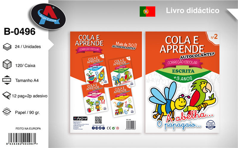 Livro Cola e Aprende - Correção Escolar: Escrita