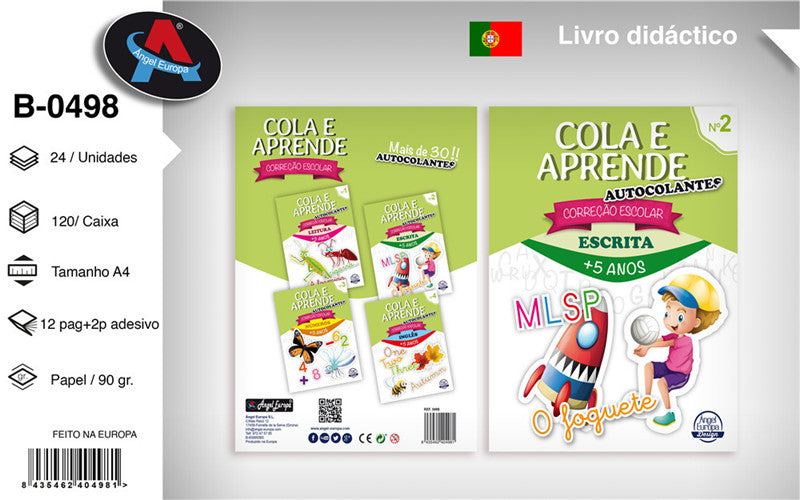 Livro Cola e Aprende - Correção Escolar: Escrita