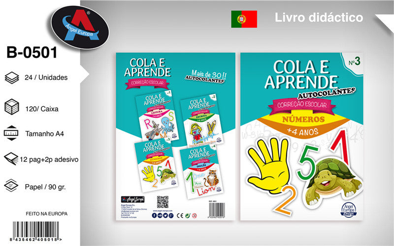 Livro Cola e Aprende - Correção Escolar: Números