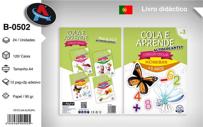 Livro Cola e Aprende - Correção Escolar: Números