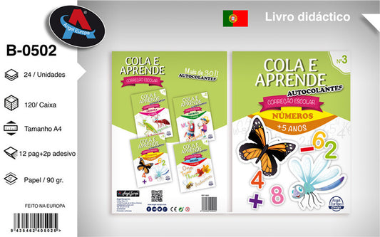 Livro Cola e Aprende - Correção Escolar: Números