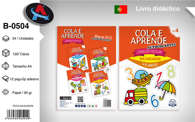Livro Cola e Aprende - Correção Escolar: Números