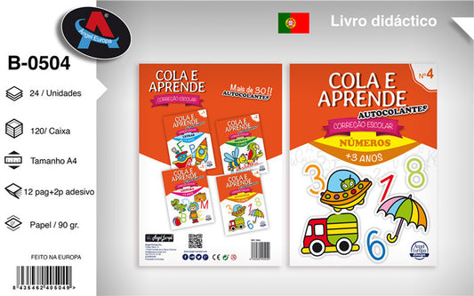 Livro Cola e Aprende - Correção Escolar: Números