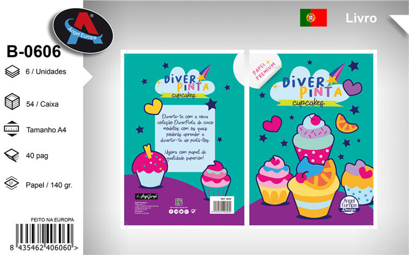 Livro para Colorir Cupcakes