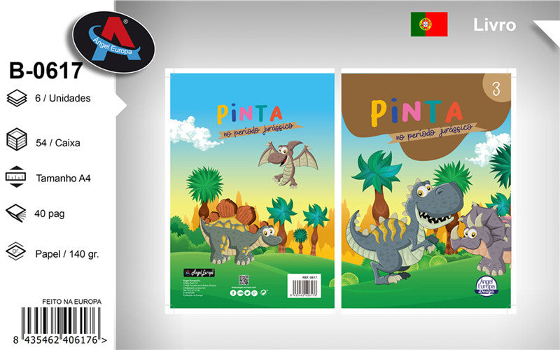 Livro para Colorir "No Período Jurássico"
