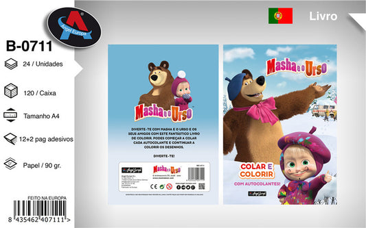 Livro para Colorir Masha e o Urso