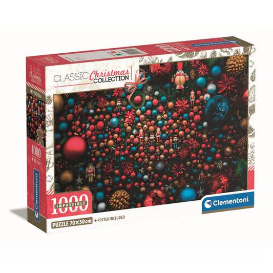 Jogo Clementoni puzzle 1000 pçs impossible Natal