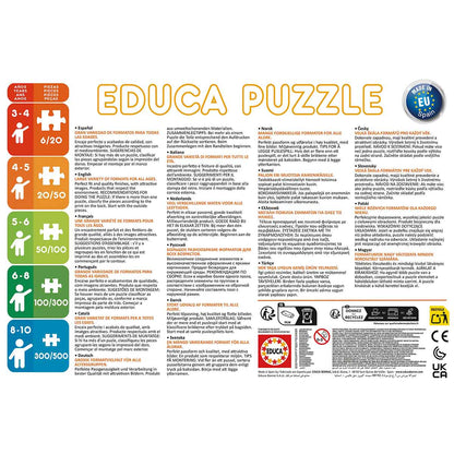 Verso da caixa Puzzle Educa