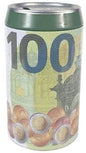 Mealheiro Lata Notas de Euro 10,5 x 19,5 cm - Nota de 100 €