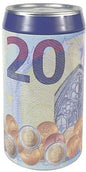Mealheiro Lata Notas de Euro 10,5 x 19,5 cm - Nota de 20 €