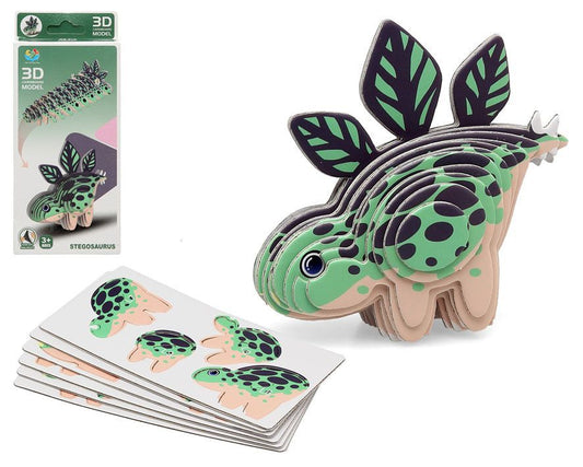 Puzzle 3D de Cartão Estegossauro 18 x 8 Cm