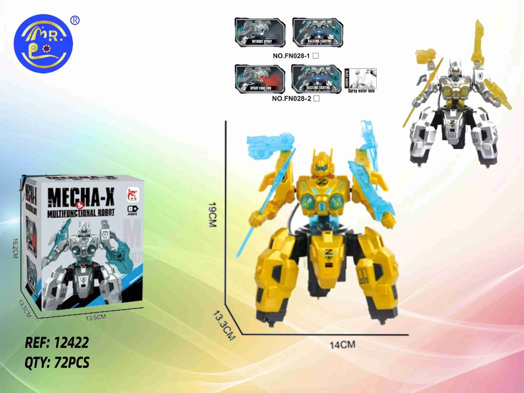 Robô Mecha-X com Luz e Som 19 Cm