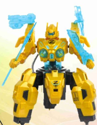 Robô Mecha-X com Luz e Som 19 Cm - Amarelo