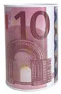 Mealheiro de Metal Notas de Euro 10 x 15 cm - Nota de 10 €