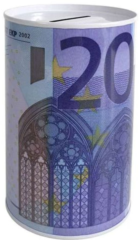 Mealheiro de Metal Notas de Euro 10 x 15 cm - Nota de 20 €